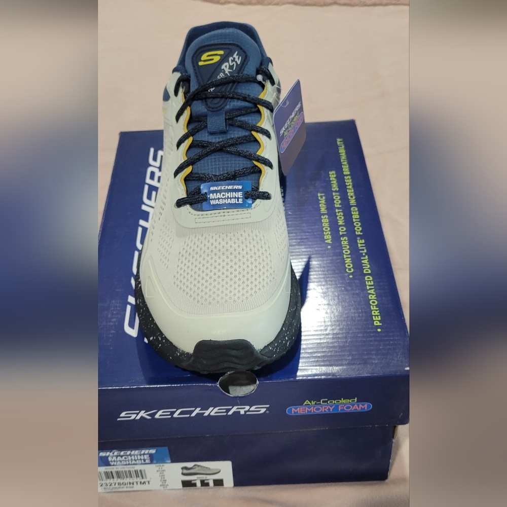 Skechers Men's Athletic Shoes - Blue and Black - Picture 3 of 4